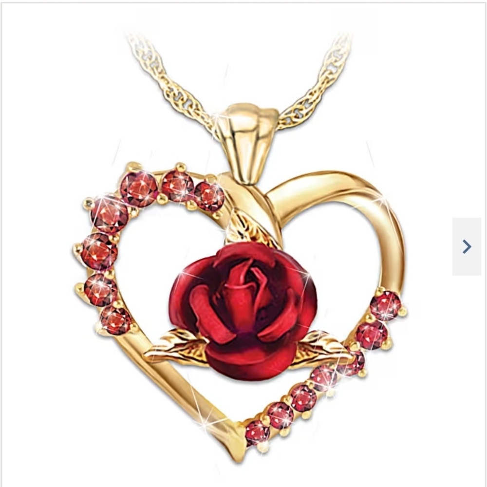 The Bradford Exchange "Forever Yours" Women's Ruby Pendant Necklace